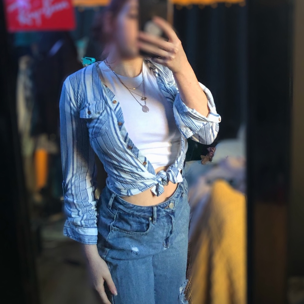 Striped soft button down - Picture 2 of 2
